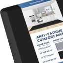 KitchenClouds Kitchen Mat Cushioned Anti Fatigue Rug 30"x108" Waterproof, Non Slip, Standing and Comfort Desk/Floor Mats for House Sink Office (Black,0.8inch)