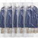 Hanging Vacuum Storage Bags,Hanging Vacuum Sealer Storage Space Saver Bags for Clothes, Suits, Coats, Dresses or Jackets, Reusable Compressed Vacuum Bags Closet Organizers,Long 5 Pack(53.1x27.6in)