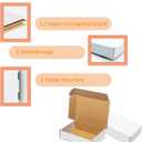 50 Pack 9x6x2 Shipping Boxes, White Corrugated Cardboard Packaging Box for Small Business