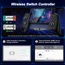 Gammeefy Switch Controllers Compatible with Nintendo Switch/Switch OLED, One-Piece Joypad Controller Replacement for Switch Pro Controller with 9 Lights Color, Turbo, Macro, KeyLinker APP, Game Boy Color