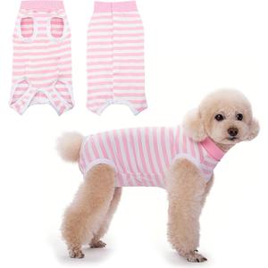 Coppthinktu Recovery Suit for Dogs After Surgery, Dog Onesie Surgery Recovery Suit for Female Spay, Soft Male Surgical Pajamas Bodysuits for Small Medium Puppy to Anti Licking Dog Cone Alternative S