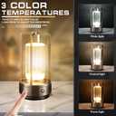 Idong Portable Cordless Table Lamp,LED Desk Lamp with Touch Control,3-Colour Infinitely Dimming Rechargeable Battery Powered Dimming LED Lighting for Strange/Restaurant/Bedroom/Bar/Camping(Grey-1)