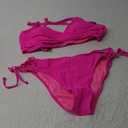 Blooming Jelly Womens Bikini Sets Cheeky Two Piece Swimsuit Push Up Adjustable Straps Bathing Suit String Swim Suits (Large, Hot Pink)