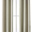 ChrisDowa Grommet Room Darkening Curtains for Bedroom and Living Room - 2 Panels Set Thermal Insulated Blackout Curtains (Beige, 42W x 63L)