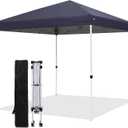 Northroad 8X8 FT Pop Up Canopy, Outdoor Instant Canopy Tent w/Carrying Bag, Portable Gazebo Shelter for Wedding Party, Commercial Event, Patio, Garden, Beach -Dark Grey