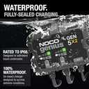 NOCO Genius GEN5X2: 2-Bank, 10A Onboard Battery Charger - 5A Per Bank, 12V Waterproof Marine Charger with Overcharge Protection & Temperature Compensation  for Lead-Acid & Lithium Batteries