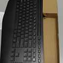 Wireless Keyboard and Mouse Combo - Full-Sized Ergonomic Keyboard with Wrist Rest, Phone Holder, Sleep Mode, Silent 2.4GHz Cordless Keyboard Mouse Combo for Computer, Laptop, PC, Mac, Windows -Trueque (1 PACK, Black)