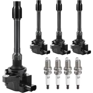 Ignition Coil Packs and Spark Plugs fit for 1.5L 2.0L Naturally Aspirated, 2016 2017 2018 2019 2020 Honda Civic, 2015-2019 Honda Fit 1.5 2.0 L4, UF749, Set of 4