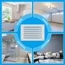 PATIKIL 8 x 6 Inch Aluminum Vent Cover, Screen Air Grille Ventilation Cover HVAC Louvered Grill for Home Kitchen Fireplace Wall Ceiling, Silver Tone