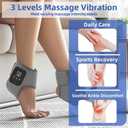 Cordless Foot and Ankle Massager with Heat & Vibration, Wearable Therapy Wrap for Neuropathy, Plantar Fasciitis & Swollen Feet (2 Pack)