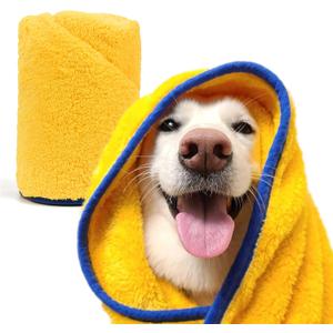 PETHROOM Ultra Absorbent Pet Towel | Quick-Drying, Soft Microfiber Dog & Cat Bath Towel | Lightweight, Durable, Fast Water-Soaking | Ideal for All Breeds (Large) 23.6" x 47.2"