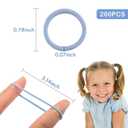200PCS Elastic Hair Ties for Thin Hair, Small No-Crease Ponytail Holders for Kids Baby Toddler, Multicolor Girl Hair Accessories, Mini Hair Elastic with Storage Box & Colorful Gift Box