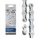 VG SPORTS 6/7/8/9/10/11 Speed Bike Chain,Half/Full Hollow Lightweight Bicycle Chain for Road Bike MTB,Silver/Gold/Titanium/Rainbow,116 Links