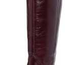 Vince Camuto Sangeti Narrow Calf Stacked Heel Knee High Boot, Dark Mahogany,  Size: 7.5