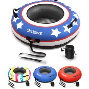 GoSports 44 Inch Heavy-Duty River Tube with Premium Canvas Cover - Commercial Grade River Tube - Stars & Stripes
