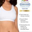 Fruit of the Loom Women's Cotton Tank Bra for Women - Ultimate Comfort & Breathable Fit (M)