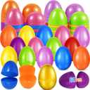 AuroTops 61 Pcs Plastic Easter Eggs Bulk,2.3" 60 Colorful Empty Easter Eggs Fillable Plus 1 Golden Egg,Easter Basket Stuffers,Easter Decoration,Easter Egg Hunt,Easter Party Favor,Classroom Prizes