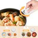 Dezin Hot Pot Electric Upgraded, Non-Stick Sauté Pan, Rapid Noodles Electric Pot, 1.5L Mini Portable Hot Pot for Steak, Egg, Fried Rice, Ramen, Oatmeal, Soup with Power Adjustment