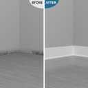 Duzzy Flexible Baseboard Trim, 6 Inch(H) x 60 Feet(L) Peel and Stick Vinyl Baseboard Molding Trim, Self-Adhesive Wall Base Cove Base
