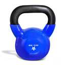 Yes4All Kettlebell, 40 lb Vinyl Coated Cast Iron Strength Training Kettlebells for Home Gym Exercises, Heavy Weights Gym, Fitness, Full Body Workout Equipment, Push up, Grip, Strength Training - Blue