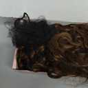 REECHO Curly Hair Extensions - 4PCS 18" GoGo Curly Clip in Hair Extensions 100% Super Protein Hairpieces with Invisible Lace Weft Silky Soft Natural Look for Women - Golden Brown