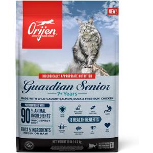 ORIJEN Guardian Senior Grain Free High Protein Premium Dry Cat Food 10lb Bag
