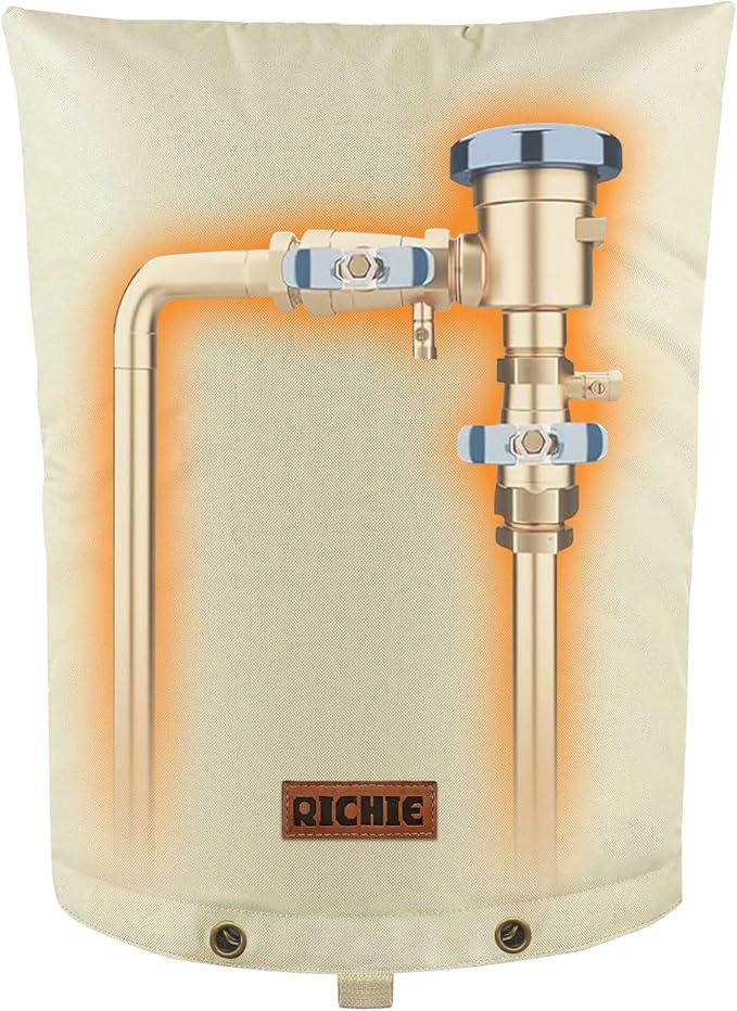 Backflow Preventer Cover (5°F) Heavy-Duty 5-Layer Insulated Enclosure, Freeze & All-Weather Protection for Outdoor Pipe, Irrigation Sprinkler Valve, Well Water Pump & PVB, 14" Wx18 H Beige