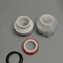 FANOVO 1-1/2 inch NPT Female PVC Pipe Union, 2pcs Schedule 40 White Plastic 1.5'' FIP to FIP Threaded Union Couplings Coupler Joint Connector Fitting, for Pool Sand Filter and Pump Applications