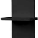 7 Tier Wall Shelf Unit - Lack Floating Shelf, Compact Display Floating Shelf, Vertical Column Wall Decor Mount Floating Storage Organizer Tall Tower Shelf for Bedrooms, Living Rooms(Black)