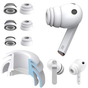 Premium Multi-Flange Eartips for Galaxy Buds3 Pro/Galaxy Buds4 Pro (White, Mixed(SML)) – Always Fits, Never Slips 