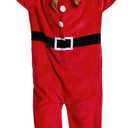 OLAOLA Unisex Adult Christmas Costume, Plush Santa Onesie Reindeer Gingerbread Snowman One-Piece Cosplay Pajamas (Small)