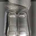 100Pcs Mini Loaf Pans with Lids,6.8oz Rectangular Aluminum Foil Baking Pans Disposable Mini Cake Pans, Football