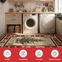 Artoid Mode Beige Xmas Tree Merry Christmas Door Mat, Winter Home Decor Low-Profile Non-Slip Washable Throw Rug for Kitchen Entryway Front Door Bedroom Bathroom 2x3 Feet