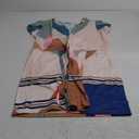 Womens Summer Casual Dresses Short Sleeve Striped Dress Boho Beach Vacation Tie Drawstring Waist Sun Dresses with Pockets (Medium)