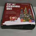 SINTENILL 6 FT Pop Up Christmas Tree with 100 LED Timer Lights & Remote, Silver Collapsible Christmas Tinsel Tree Artificial Pencil Tree Xmas Decoration for Holiday Home Office Party, USB Powered