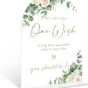 Eucalyptus Rose Wedding Memorial Sign, 6 x 8 Inch White Arch Acrylic Sign with Holder, Wedding Sign for Ceremony and Reception, Event Party Decoration Supplies - AM10