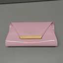 MUDUO Women Patent Leather Fashion Clutch Purses Evening Bag Handbag Christmas gift (Pink)