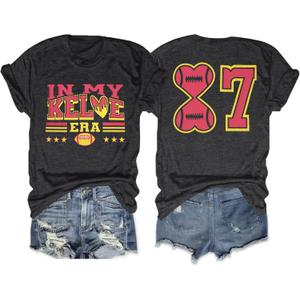 ALLTB in My Game Day Era Shirt Football Shirts for Women Football Graphic Tops Casual Short Sleeve Tee Sports Fan T-Shirts (XXL)