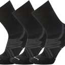 Smartwool Men's Run Cold Weather Targeted Cushion Crew Socks (Large, Black-3pk)