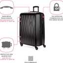 SwissGear 7272 Energie Expandable Hardside Luggage with Spinner Wheels and TSA Lock, Black, Checked-Large 27-Inch