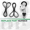 Serpentine Belt Kit with Tensioner Compatible with 2012-2021 Mazda 3 6 CX-3 CX-5 CX-9 CX-30 MX-5 Miata 2.0L 2.3L 2.5L, Replaces 90K-39390 K060380 6PK965 39390 89710