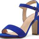 DREAM PAIRS Women's Chunky Heels Open Toe Ankle Strap High Block Comfy Dress Heel Sandals Pumps Shoes (7)