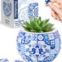 PieceRelax 3D Puzzle Planter 80 Pieces - Flower Pot - Danish Folklore Style, Home Decor Flower Pots for Indoor Cactus, Succulents Pots [K1117]