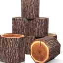 6 Pcs Western Cowboy Party Decorations Wood Grain Tree Stump Shaped Boxes Fake Tree Stump Large Boxes Cow girls Party Centerpieces for Fall Halloween Christmas Wedding Photo Booth Props Decorations