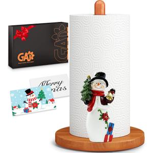 Christmas Paper Towel Holder - Snowman Winter Xmas Kitchen Countertop Bathroom Decor - Xmas Gifts for Women, 3D Cute Decorations