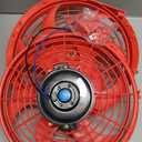 10 Inch Universal Slim Fan Push Pull Electric Radiator 12V 80W 800 CFM Electric Auto Engine Radiator Cooling Fan Mount Kit Red,2 Pack