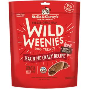 Stella & Chewy's Freeze-Dried Raw Wild Weenies Dog Treats - High-Protein Training Treats for Dogs & Puppies - All-Natural Bacon Recipe with 95% Meat & Organs - USA Made - 3 oz Bag (3 Ounce (Pack of 1))