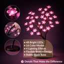 Lighted Cherry Blossom Tree, 48 LED 16 Colors 4 Modes Plug in Artificial Bonsai Tree with Remote for Home Decor Halloween Thanksgiving Christmas Wedding Party, Bend to Shape, Black Base 18 Tall