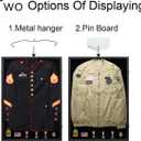 Iheipye Military Uniform Shadow Box - Police Uniform Display Case - Jacket Display Box with 98% Uv Protection Acrylic and Hanger for Navy Police Officer Uniform Jacket XXL Sport Shirt, Black