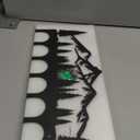 Wall Mounted Mountain Key & Mail Holder with Shelf | Metal Key Organizer with 2 in 1 Key Hooks for Entryway, Hallway, Office